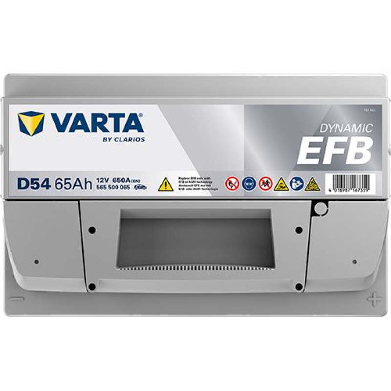 Акумулятор Varta D54 Blue Dynamic EFB 65Ah 650A R+ (565 500 065) Start-Stop