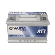 Varta E38 Dynamic SLI 74Ah 750A R+ (низький)