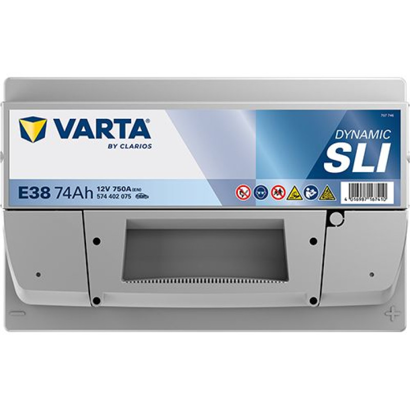 Акумулятор Varta E38 Silver Dynamic 74Ah 750A R+ (574 402 075)