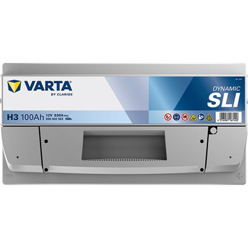 Акумулятор Varta H3 Silver Dynamic 100Ah 830A R+ (600 402 083)