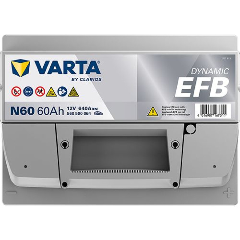 Акумулятор Varta N60 Blue Dynamic EFB 60Ah 640A R+ (560 500 064) Start-Stop