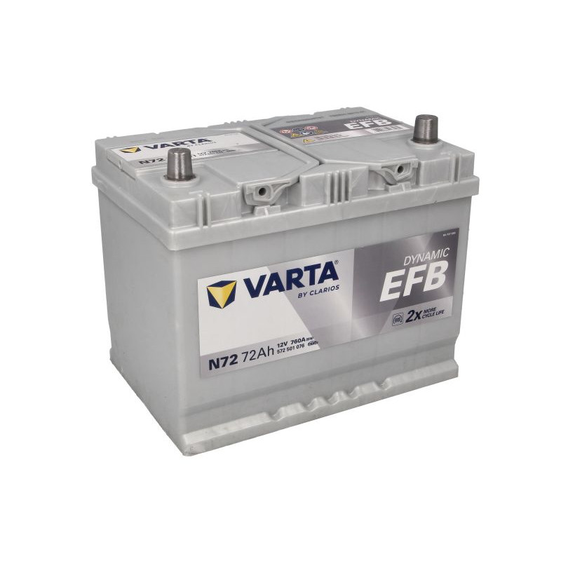 Акумулятор Varta N72 Blue Dynamic EFB 72Ah 760A R+ (Asia) (572 501 076) Start-Stop
