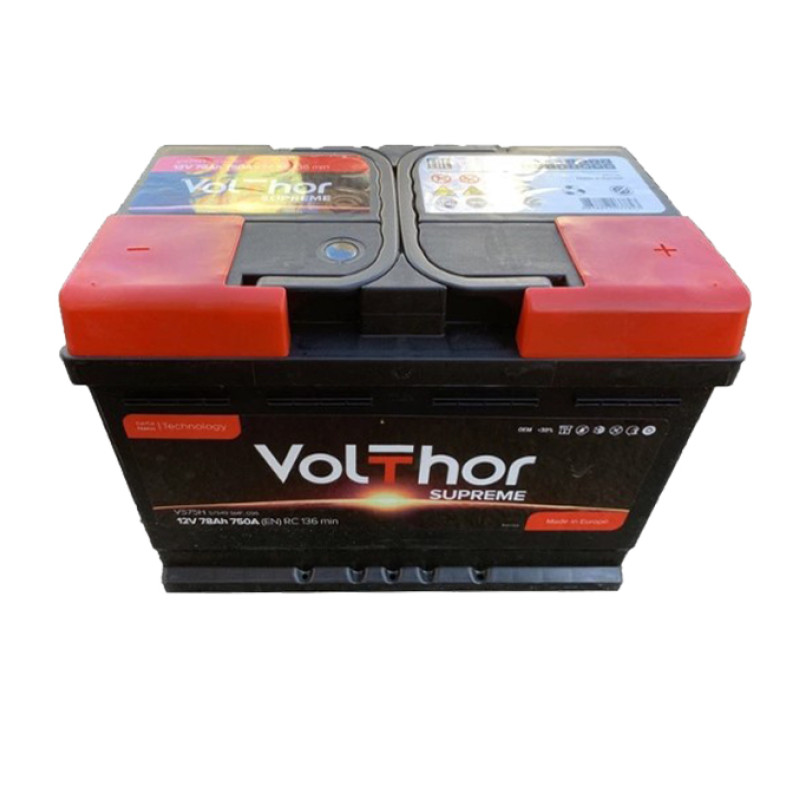 Акумулятор Volthor Supreme 78Ah 750A R+ (301478) TAB