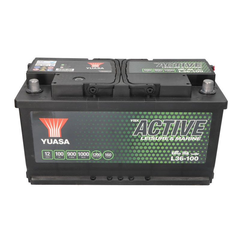 Човновий акумулятор Yuasa Marine L36-100 100Ah 900A R+ 600 Wh
