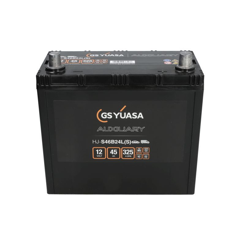 Акумулятор для гібридів Yuasa HJ-S46B24L(S) 45Ah 325A R+ AGM (Asia)