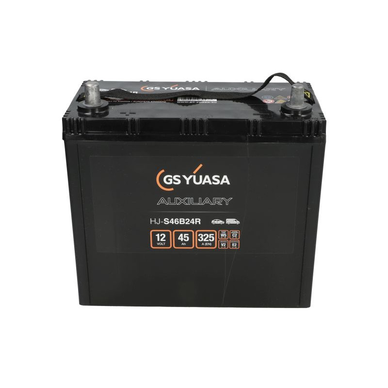 Допоміжний акумулятор Yuasa Auxiliary AGM 45Ah 325A L+ (Asia тонкі клеми)